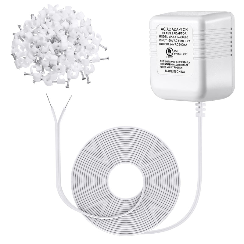 24 Volt Transformer, C Wire Power Adapter Compatible with Wyze Video Doorbell, 24VAC 500mA Transformer UL Certified with 16.4 Feet Cable Supply Power with Wyze HD Chime - NewNest Australia