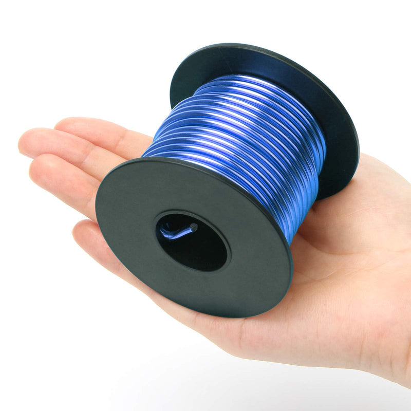 Aluminum Craft Wire 8 Gauge 12 Gauge 18 Gauge, Luxiv 1mm 2mm 3mm Silver Aluminum Wire for Crafting Wire Soft DIY Metal Craft Art Wire (Blue, 8gauge(3mm)) Blue 8gauge(3mm) - NewNest Australia