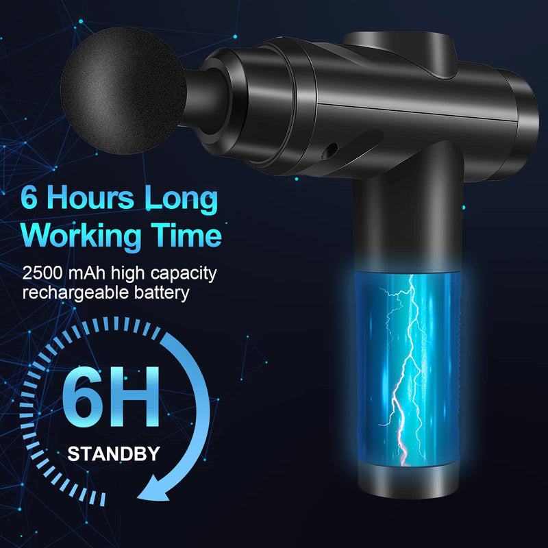 Massage Gun, Muscle Percussion Massager With 30 Speeds, Quiet Hand Massager, Massage Gun With Lcd Touch Screen, 10 Heads, Massage Gun For Shoulder, Body, Back, Relaxation (1) - NewNest Australia