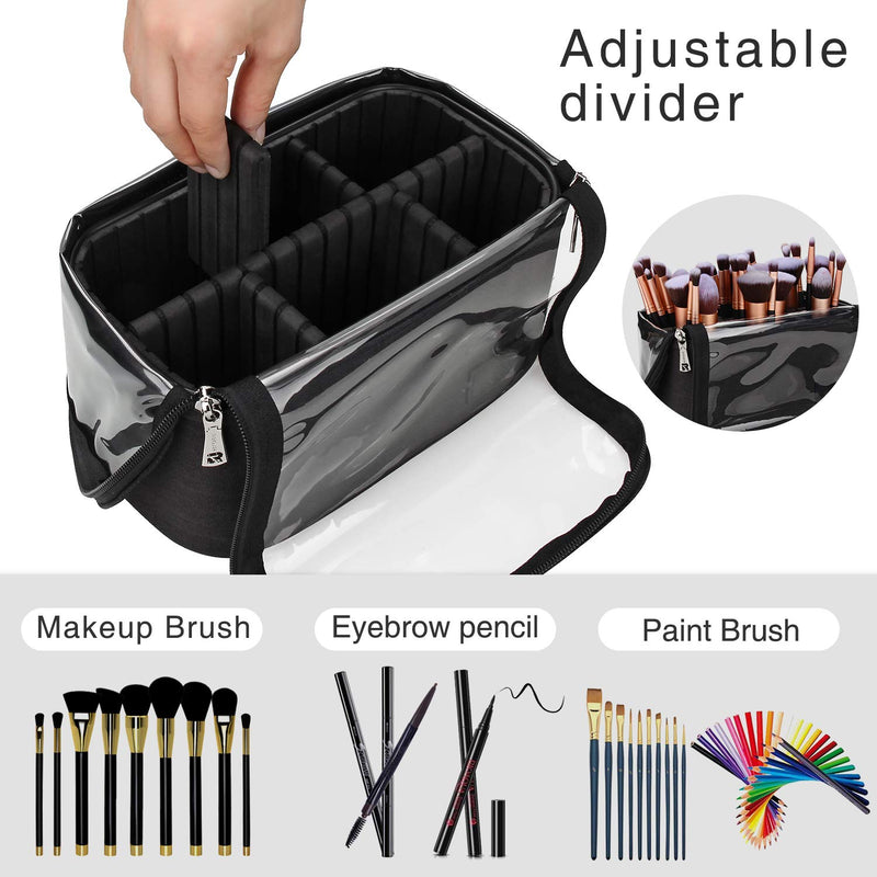Relavel Professional Cosmetic Case Makeup Brush Organizer Makeup Artist Case with Belt Strap Holder Multi Functional Cosmetic Bag Makeup Handbag for Travel Home Gift - NewNest Australia