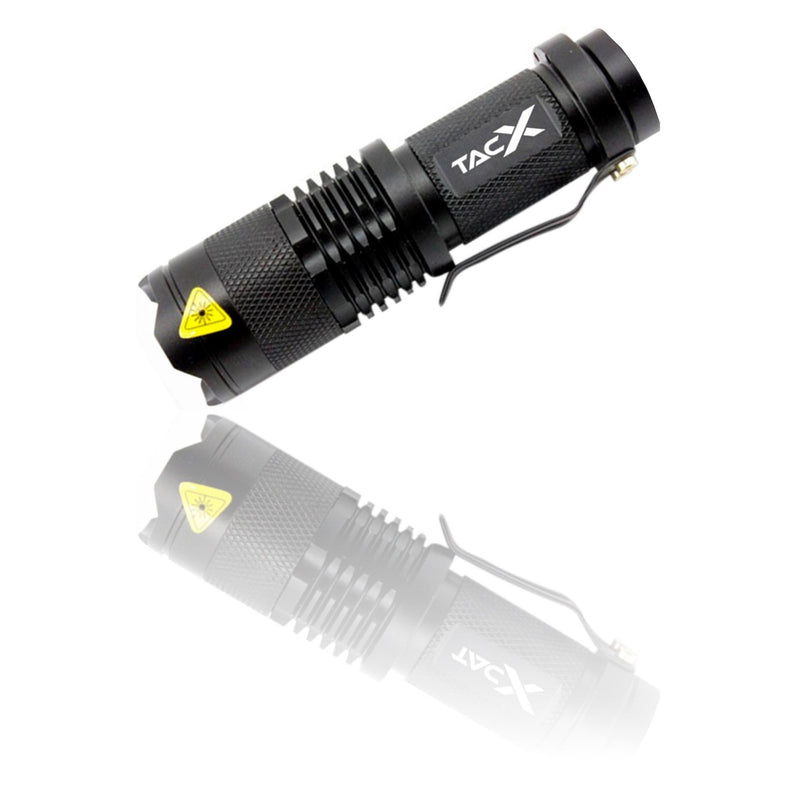 Alpha1 TacLight | 300 Lumen Mini CREE LED Flashlight | Super Bright Handheld Torch Light | Adjustable Zoom | 3 Modes | Drop Proof | Water Resistant | Camping, Hiking, Jogging (1 Pack) 1 Pack - NewNest Australia