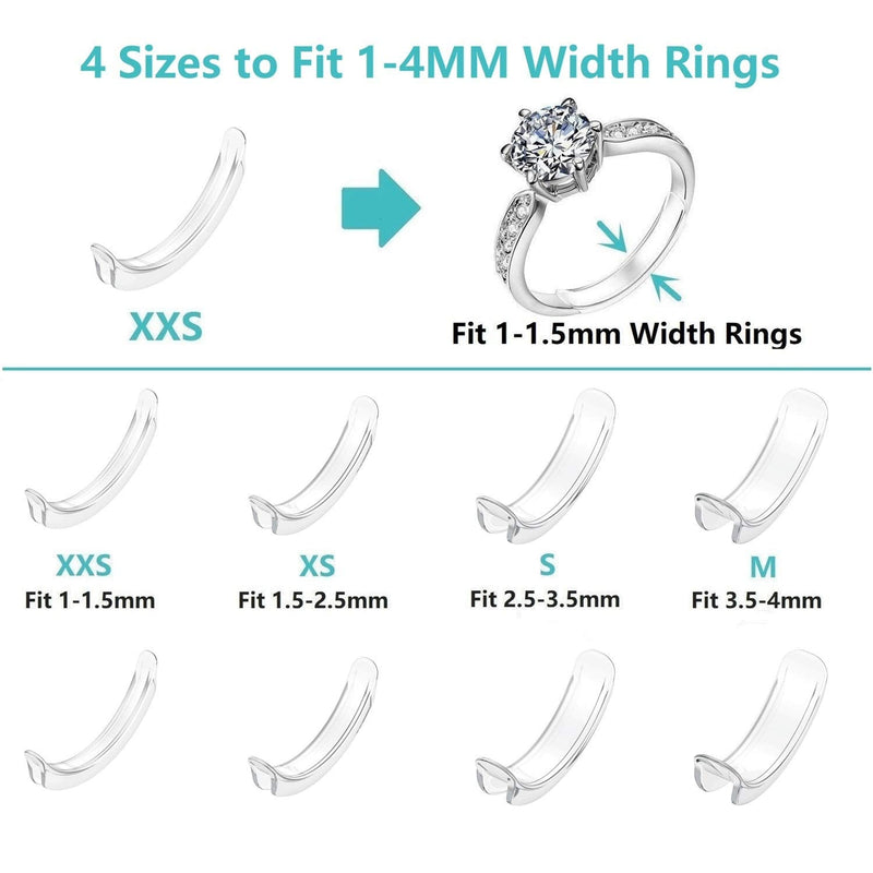 Invisible Ring Size Adjuster for Loose Rings Ring Adjuster Sizer Fit Thin Rings with Jewelry Polishing Cloth - NewNest Australia