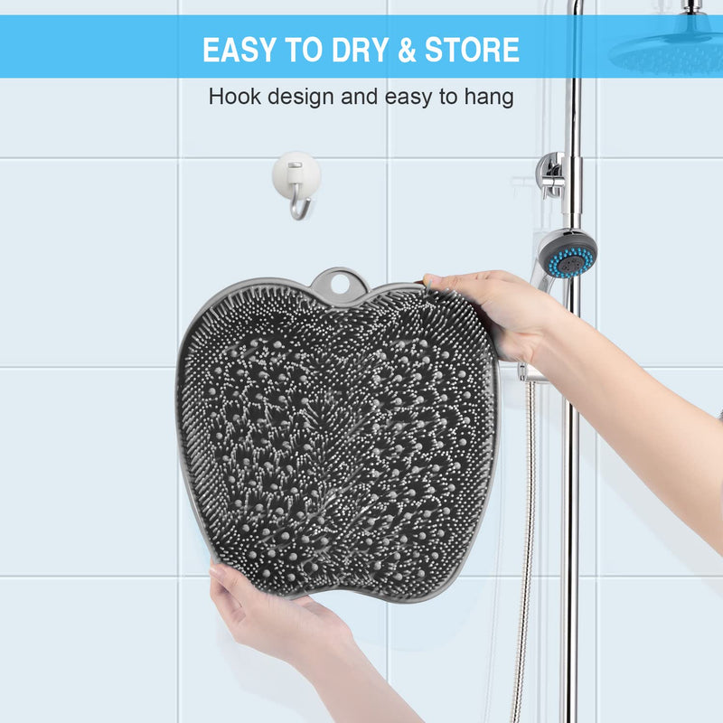 HONYIN Larger Shower Foot Scrubber, Foot Cleaner Massager Mat with Non-Slip Suction Cups - Cleans, Exfoliation, Massages Your Feet Without Bending, Foot Circulation & Relieve Tired Feet Gray - NewNest Australia