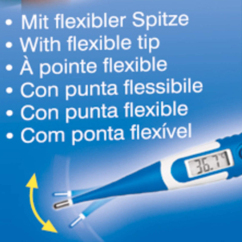 Geratherm Fever Thermometer Baby Flex / Digital Fever Thermometer With Flexible Tip / Thermometer Baby And Children Fever Thermometer / Digital Thermometer - Blue - NewNest Australia