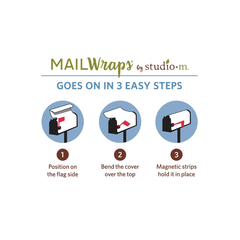 MailWraps Studio M Denim Garden Decorative, The Original Magnetic Mailbox Cover, Made in USA, Superior Weather Durability, Standard Size fits 6.5W x 19L Inch Mailbox - NewNest Australia