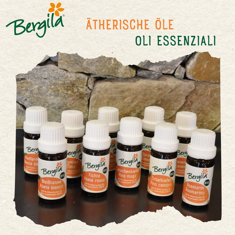 Bergila Organic Mountain Pine Essential Oil (Pinus Mugo) 10 Ml - Made From 100% Natural, Organic Raw Materials - Controlled And Certified Quality From South Tyrol - NewNest Australia