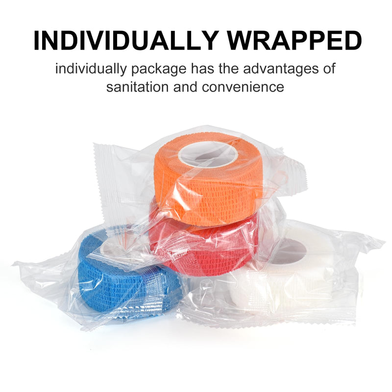 Sagafly 12 Rolls Self-Adhesive Bandage 2.5 cm x 4.5 m Self-Adhesive Bandage for First Aid Finger Elastic Fixing Bandage Adhesive Bandage Cohesive Bandage Self-Adhesive Finger Plaster Fixing Bandage Mix Color - NewNest Australia