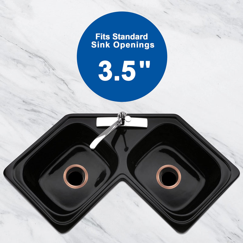 Extended Garbage Disposal Flange, Deep Kitchen Sink Flange for Disposers That Use A 3 Bolt Mount, Fit 3-1/2 Inch Standard Sink Drain Hole, Copper Extend - NewNest Australia