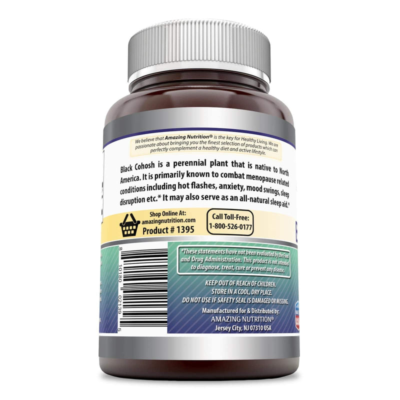 Amazing Formulas Black Cohosh, 540mg 120 Capsule (Non GMO,Gluten Free) Supplement with Pure Root Extract All Natural Support for Womens Health and Well-Being - NewNest Australia