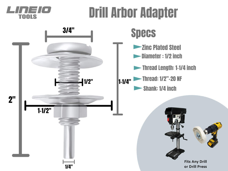 LINE10 Tools Metal Buffing Wheel Kit for Drill, with 3 Step Polishing Compound - NewNest Australia