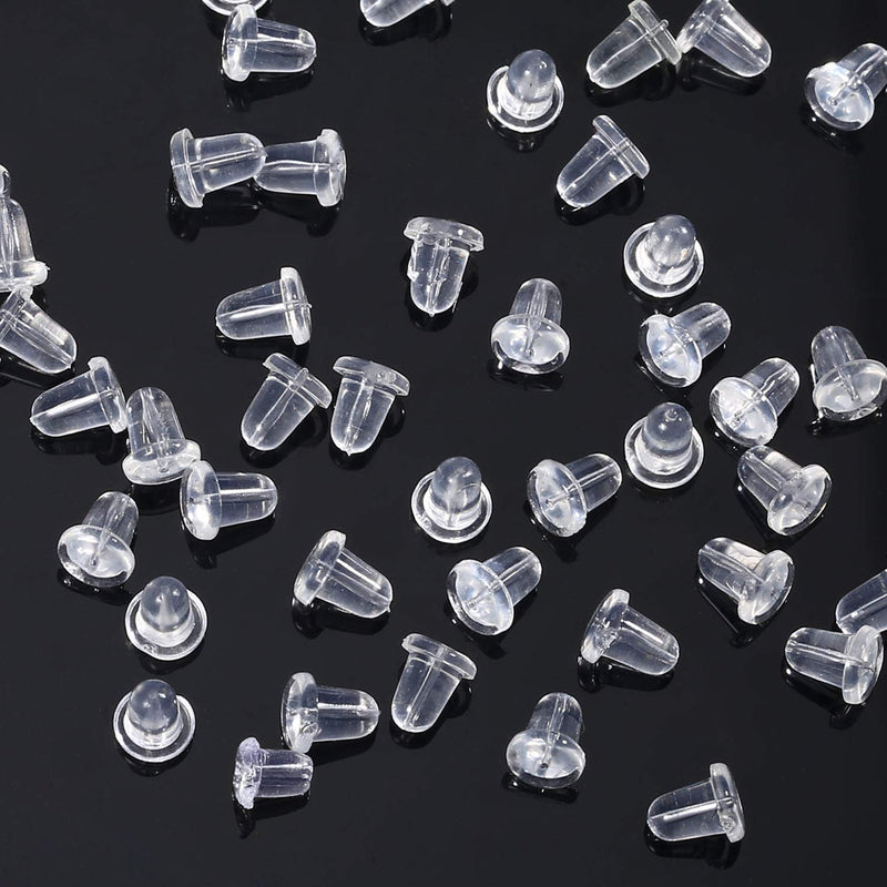 150 PCS Mixed Colors Earring Hooks for Jewelry Making Hypoallergenic Fish Hook Earrings Findings to DIY Earring for Women Grils Silicone Clear Earring Backs Included Gold, Silver and Rose Gold - NewNest Australia