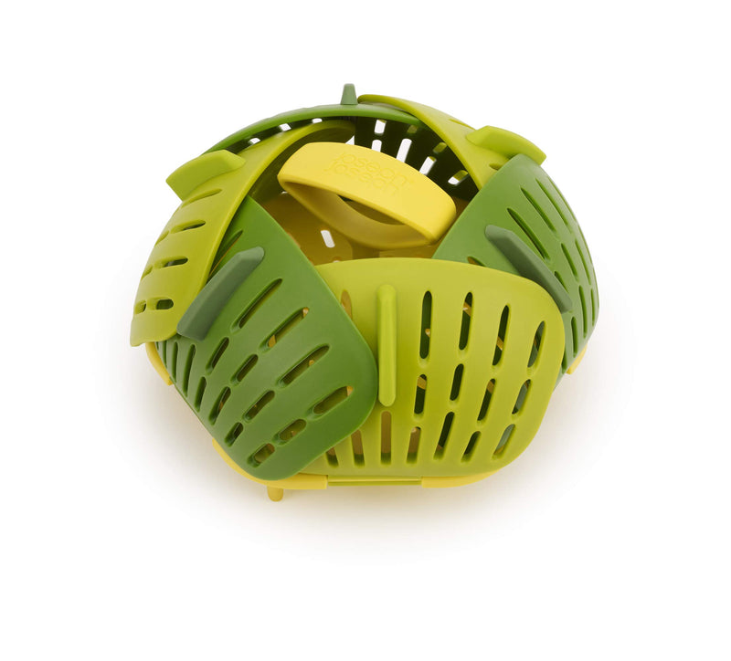 Joseph Joseph Bloom Steamer Basket Folding Non-Scratch BPA-Free Plastic and Silicone, Green - NewNest Australia