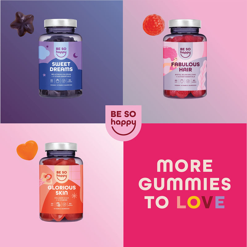 Multivitamin Gummy Bears, For Your Immune System, Fatigue And Exhaustion, With Vitamin A, B6, B12, C, D And E, Pack For 60 Days, Vegan, Gluten- And Lactose-Free, Besohappy - NewNest Australia