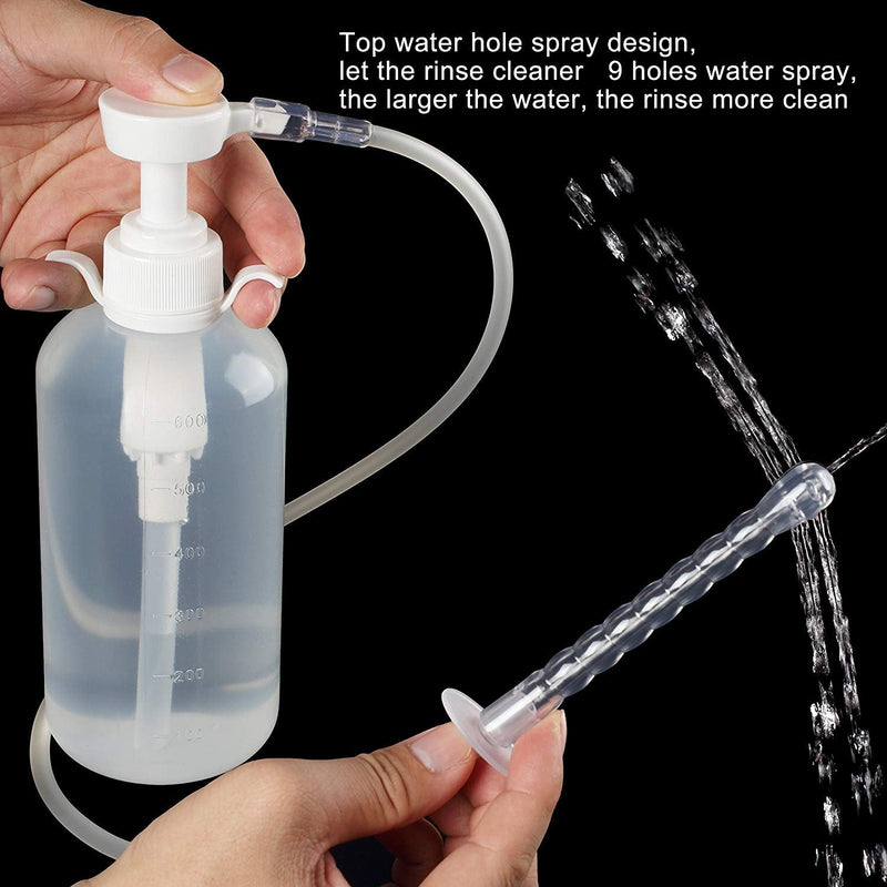Enlove Intimate Shower Shower Men Shower And Vaginal Shower Enema Set For Intestinal Enema Syringe Enema Irrigator Hygiene Shower Pump Bottle For Women (600 Ml) - NewNest Australia