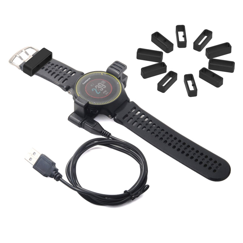 Band Keepers Compatible with Garmin Instinct/Instinct 2/Vivoactive 4/Fenix 7/Fenix 6/Fenix 5 Watch Bands, Silicone Fastener Rings Security Loop/Holder/Retainer (Black-6pcs) Black-6pcs - NewNest Australia