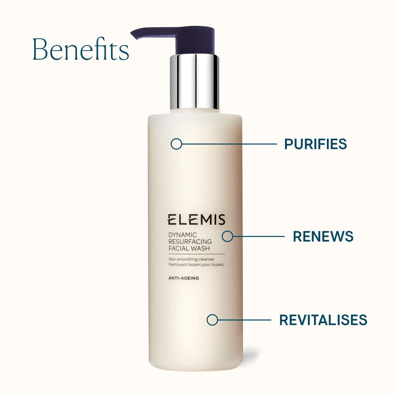 Elemis Dynamic Resurfacing Facial Wash, Face Cleanser to Purify, Renew and Revitalise, Enzyme Gel Facial Cleanser with Tri-Enzyme Technology, Foaming Facial Wash to Exfoliate and Cleanse, 200 ml - NewNest Australia