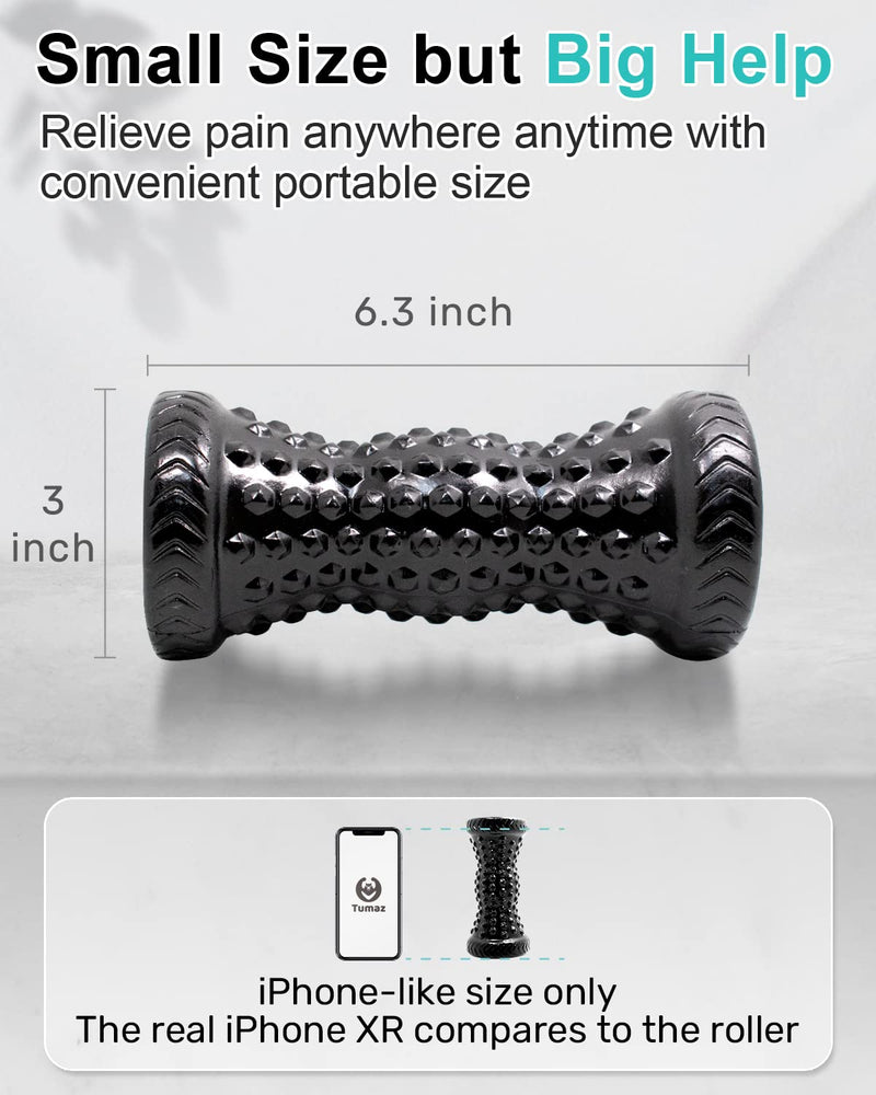 Tumaz Foot Roller [Upgraded Version with Deeper Bump] Ergonomic Designed Plantar Fasciitis Massage Roller for Relieving Plantar Fasciitis, Foot Arch Pain, Myofascial Pain Syndrome Diamond - NewNest Australia