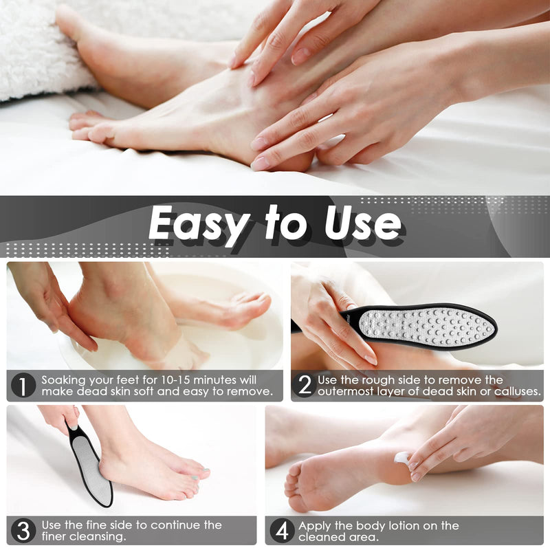 Auxmir Callus File Callus Planer, Upgrade 3 in 1 Design, Coarse/Fine/Mini Callus Rasp Foot File Callus Remover for Pedicure, Foot Care, Double Sided, Rustproof, 1 Piece 1 Piece (Pack of 1) - NewNest Australia