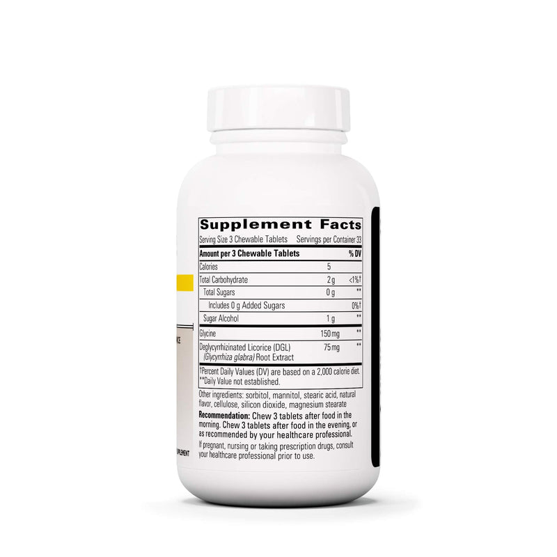 Integrative Therapeutics Rhizinate Fructose Free - Deglycyrrhizinated Licorice (DGL) - for Stomach, Intestinal and Digestive Support - Gluten Free - Dairy Free - Vegan - 100 Chewable Tablets Standard Packaging - NewNest Australia