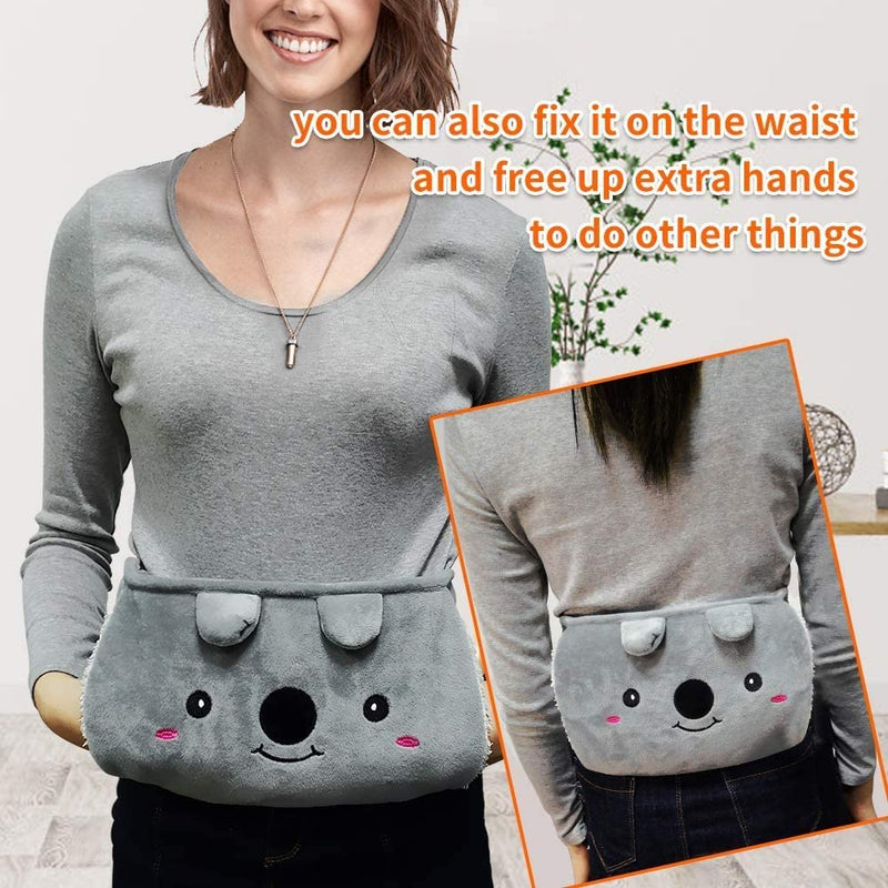 Dibikou Hot Water Bottle with Belt,Hot Water Bottle with Wailt Cover Rubber Hot Water Bottle with Cover for Neck and Shoulder, Back, Legs,Waist Warm Pink-Heart - NewNest Australia