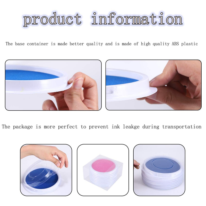 MoloTAR 8 Colors Rainbow Washable Large Ink Pads for Rubber Stamps Kids (Pack of 8) - NewNest Australia