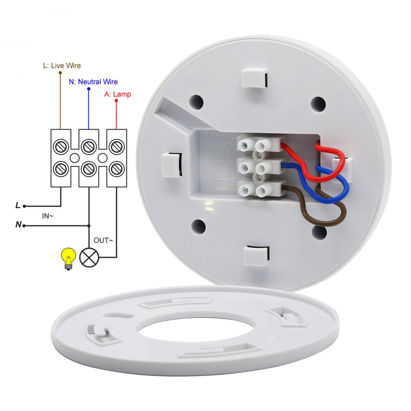 Sensky 360 Degree Ceiling Mount Occupancy Sensor, 110-240V PIR Motion Sensor Switch, High Sensitive Movement Detector Light Switch, Neutral Required(Max Detection Distance: 6 m) - NewNest Australia