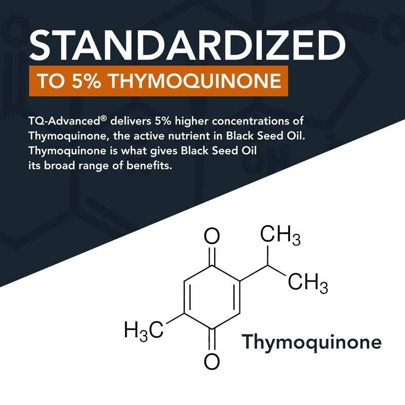 Black Seed Oil TQ Advanced - 5% Thymoquinone, Highest Concentration Available - 15:1 Concentrate from Nigella Sativa, Raw Form, Vegan, Glass Bottle Plus Dropper (2 oz. - 30 Servings) - NewNest Australia
