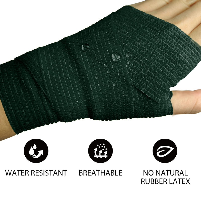 FriCARE Nonwoven Self-Adhesive Bandage, Self-Adherent Cohesive First Aid Medical Wrap, Elastic Athletic/Vet Tape for Wrist 2 Inches Wide 2 Inch x 5 Yards Hunter Green - NewNest Australia