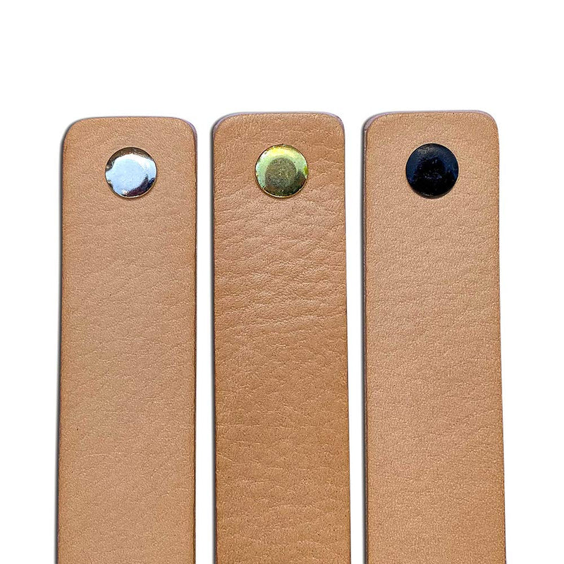 Brute Strength - Leather Handles for Furniture - Natural - 2 pcs - 7-7/8 x 1 ’’ - Leather Drawer Pull - Leather Drawer knobs - Cabinet pulls - Kitchen, bathroon, Dresser 2 Pieces - NewNest Australia