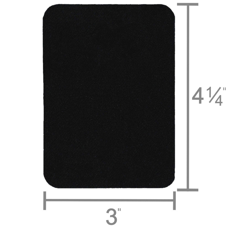 ZEFFFKA Premium Quality Fabric Iron-on Patches Inside & Outside Strongest Glue 100% Cotton Black Repair Decorating Kit 12 Pieces Size 3" by 4-1/4" (7.5 cm x 10.5 cm) - NewNest Australia