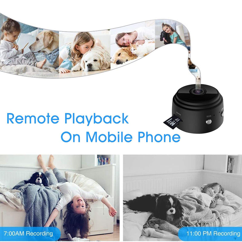 Spy Camera WiFi 1080P Home Security Camera Mini Hidden Camera with Audio Live Feed Motion Detection Night Vision Video Record Playback Phone App Control for Nanny Cam/Pet Camera/Car Camera - NewNest Australia