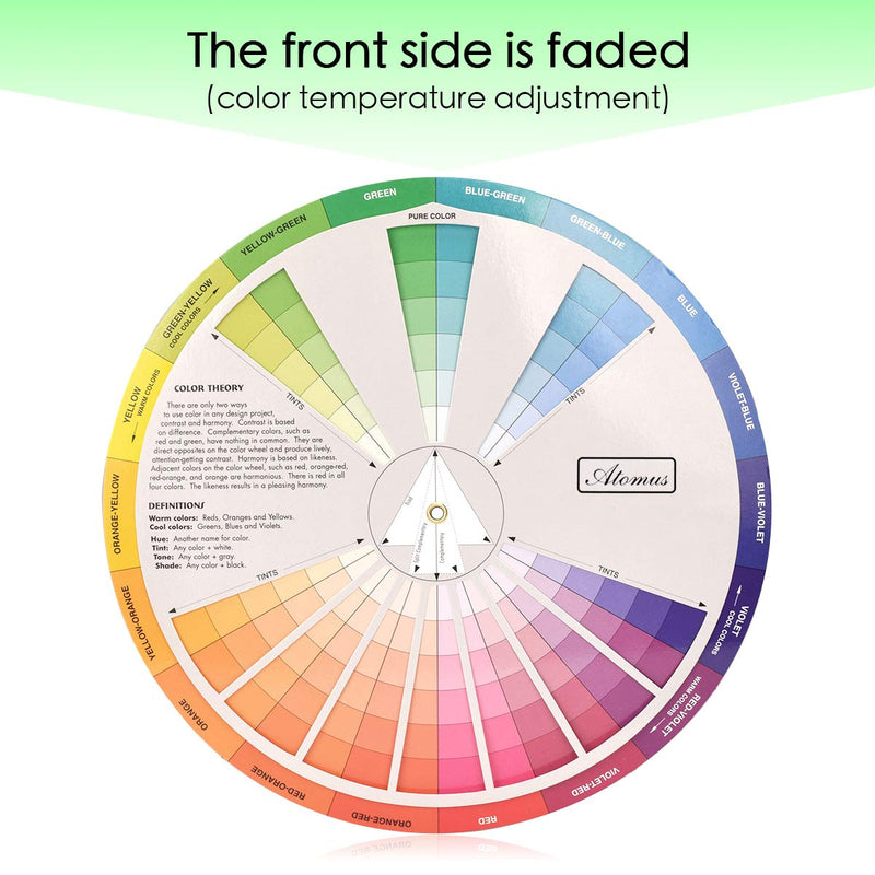 Creative Color Wheel, Paint Mixing Learning Guide Art Class Teaching Tool for Makeup Blending Board Chart Color Mixed Guide Mix Colours (9.25inch) - NewNest Australia