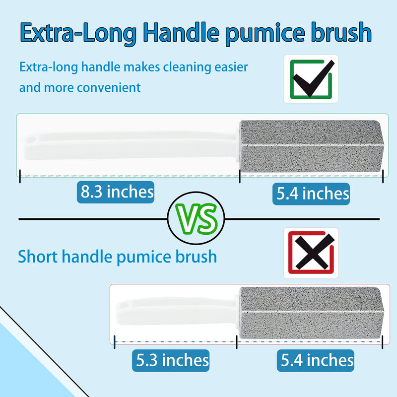 2 Pack Pumice Stone Cleaning Stone with Handle Pumice Stone Toilet Cleaner - NewNest Australia