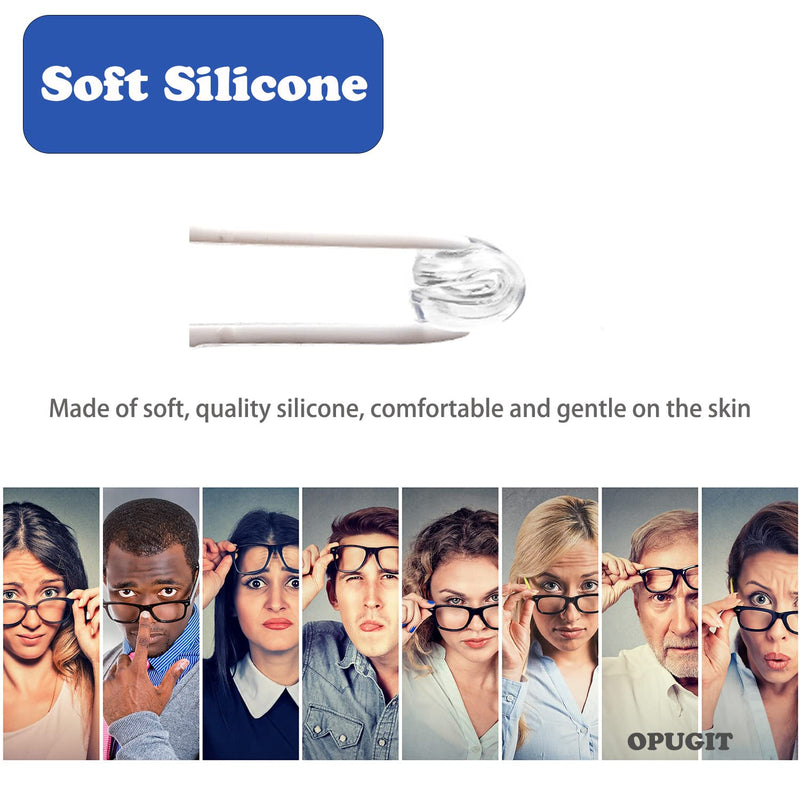 OPUGIT Silicone Nose Pad Non-Slip Adhesive Pad, 3.2 mm for Glasses and Sunglasses, Non-Slip Self-Adhesive Nose Pads, Clear, 5 Pairs Clear, 5 Pairs - NewNest Australia