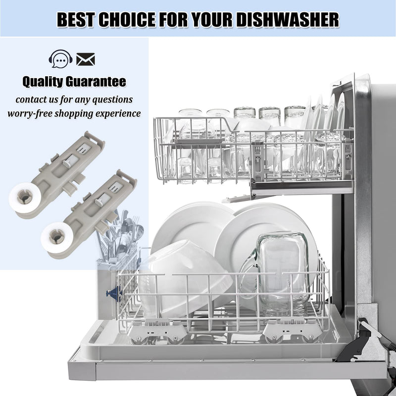 W10888592 Dishwasher Rack Wheels for Whirlpool Kenmore Maytag Dishwasher Upper Dishrack Roller Replacement Parts PS11769236 8575281 WP8575281 (2Pcs) - NewNest Australia