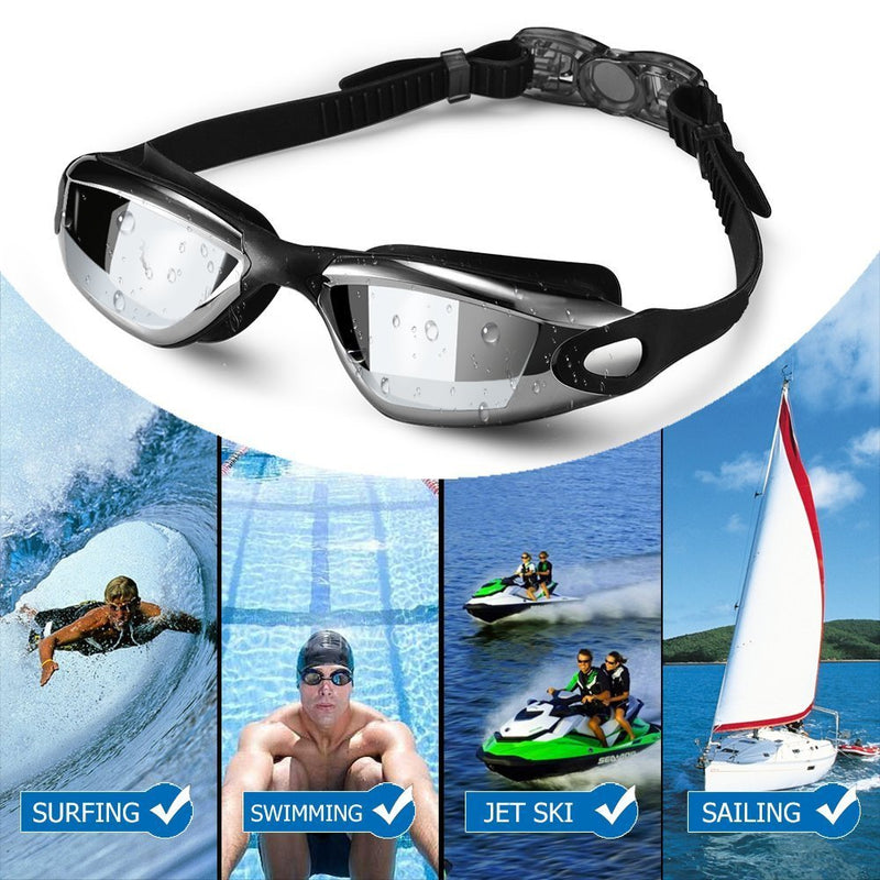 Adult Swim Goggles, Anti Fog Women Swimming Goggles Men No Leaking Triathlon Water Goggles, Youth Summer Pool Glasses Set Black - NewNest Australia
