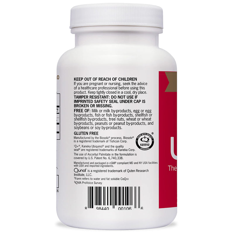 Qunol Mega Ubiquinol Coq10 100mg, Superior Absorption, Patented Water and Fat Soluble Natural Supplement Form of Coenzyme Q10, Antioxidant for Heart Health, 100 Count Softgels 100 Softgels - NewNest Australia