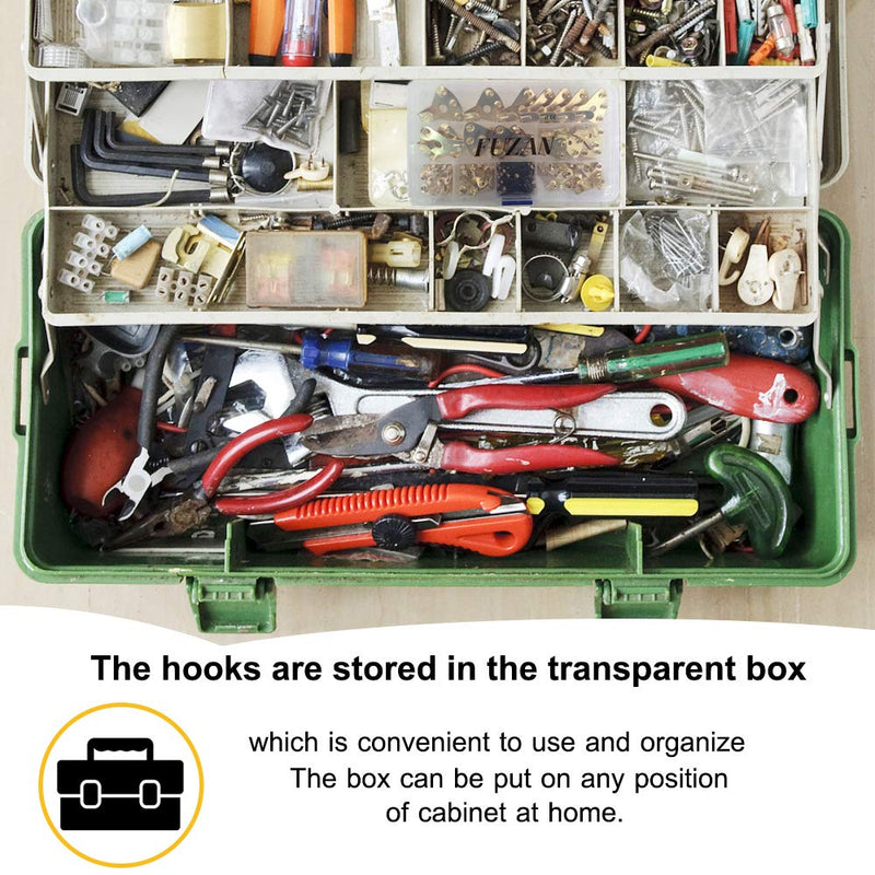 125 pcs Picture Hangers, Heavy Duty Picture Hanging Kit with Nails, Professional Picture Hanging Kit on Wooden/Drywall for Canvas, Office Pictures, Clock, House Decoration, Holds 10-100 lbs - NewNest Australia