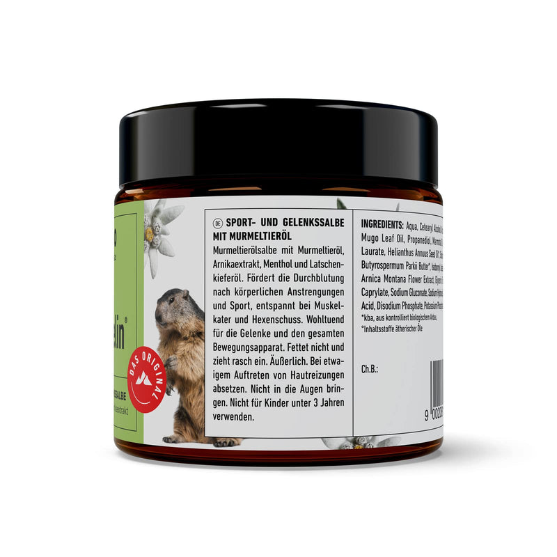 BANO Arlberger Marmot Sport and Joint Ointment, Original Marmot Ointment, Made in Austria, with Marmot Oil, Arnica, Mountain Pine Oil, Menthol, 100 ml - NewNest Australia