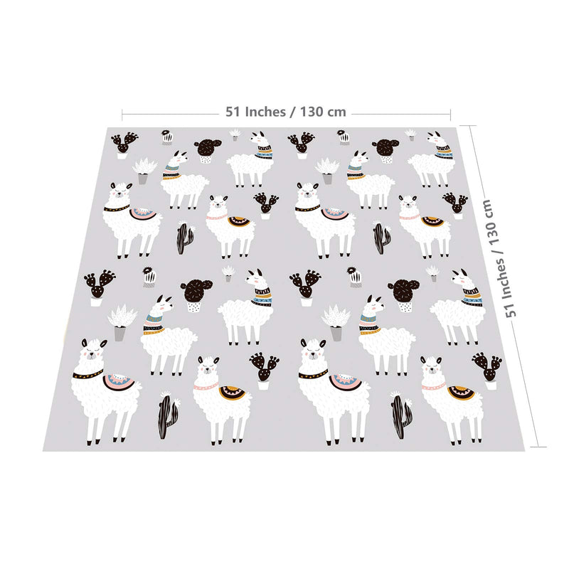WOMUMON Splat Mat for Under High Chair/Arts/Crafts, 51" Waterproof Spill Mat Washable Non-Slip Floor Protector Splash Mat, Messy Mat and Table Cloth (Alpaca) Alpaca - NewNest Australia