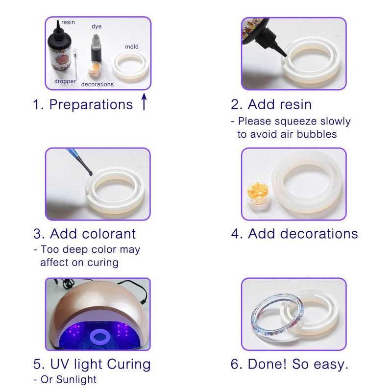 UV Resin 500g - Crystal Clear Improved Ultraviolet Curing Epoxy Resin for DIY Jewelry Making, Craft Decoration - Hard UV Glue Solar Cure Sunlight Activated Resin for Casting & Coating, DIY Resin Mold - NewNest Australia