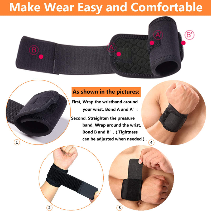 Wrist Brace, 2 PACK Wrist Wraps for Carpal Tunnel for women and men. Wrist Straps for Weightlifting, Working Out and Pain Relief. Flexible, Highly Elastic, Adjustable, Comfortable and Multi-Functional Starry sky black One Size - NewNest Australia