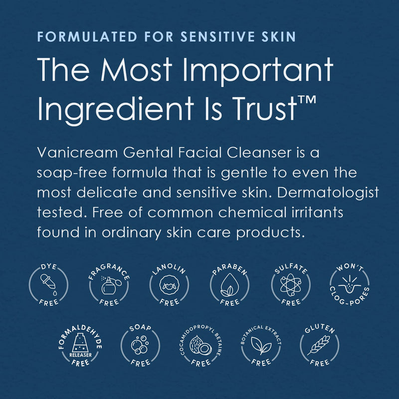 Vanicream Gentle Facial Cleanser with Pump Dispenser - 8 fl oz - Formulated Without Common Irritants for Those with Sensitive Skin 8 Fl Oz (Pack of 1) - NewNest Australia