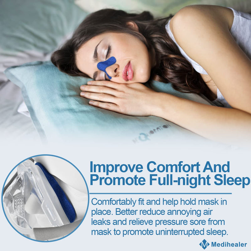 12 Pack CPAP Nose Pads- Comfort Nose Pad for Avoiding Leaks, Red Mark, Pressure on Nose Bridge, Can Be Trimmed to Fit Most Masks , Great Value Supplies by Medihealer. - NewNest Australia