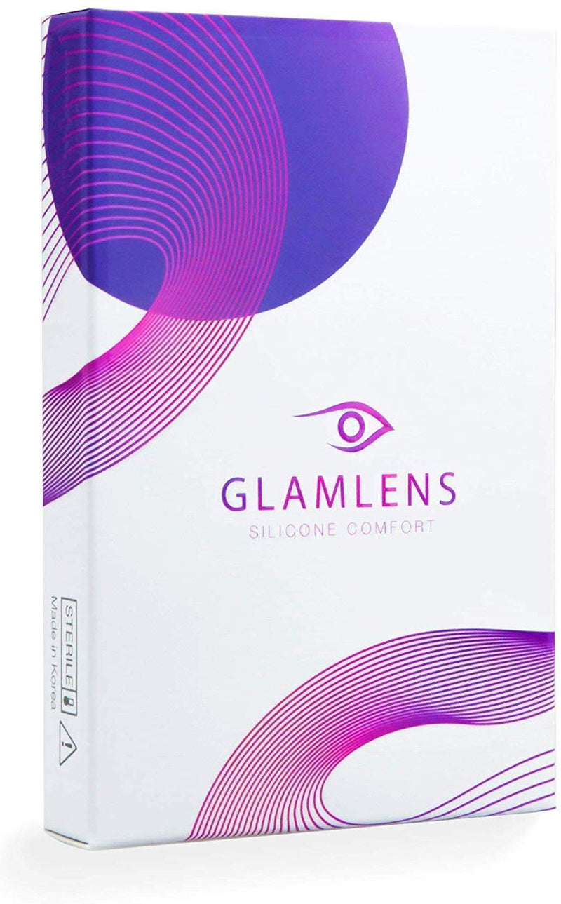 Blue colored contact lenses Viola Blue Blue Very Strong Coverage SILICONE COMFORT NEW from GLAMLENS + Case - 1 pair (2 pieces) - DIA 14.50 - With strength -4.50 diopters -4.5 diopters 8.8 millimeters 14.50 millimeters 2.0 - NewNest Australia