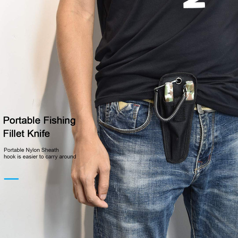 sawkit Fishing Pliers/Portable Fish Hook Remover/Stainless Steel Line Cutter Curved Nose Remove Hook Fishing Tackle Tool with Nylon Sheath Fishing Plyers Fishing Gear Set - NewNest Australia