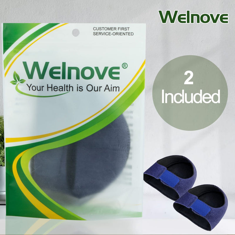 Welnove 2PCS Heel Protectors, Heel Sleeves Pads, Heel Pads Cushion, Heel Support for Relieving Heel Pain from Plantar Fasciitis - Heel Spur -Tendinitis- Cracked Heels Blue-1 2 Count (Pack of 1) - NewNest Australia