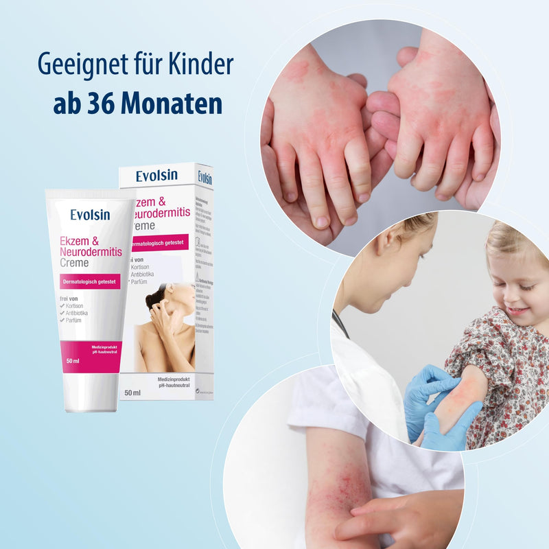 COMPARISON WINNER: Evolsin® Eczema & Neurodermatitis Cream I WITHOUT CORTISONE I Lotion, ointment for irritated, dry, itchy and irritated skin I Heals & relieves itching I clinically tested - NewNest Australia