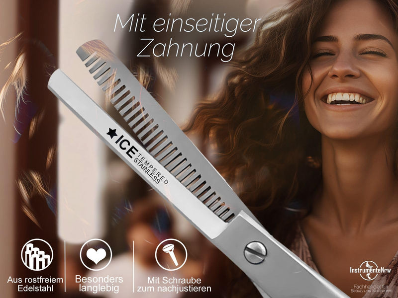 Modeling scissors with one-sided teeth 6 inches - 17 cm made of stainless steel - NewNest Australia