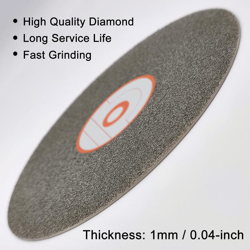 CAQUXIL Diamond Flat Lap Disc 6 Inch 80 Grit Flat Lap Grinding Wheel with 1/2 Inch Arbor for Gemstone Glass Rock Ceramics Grit 80 - NewNest Australia